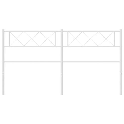 Sengegavl 140 cm metal hvid