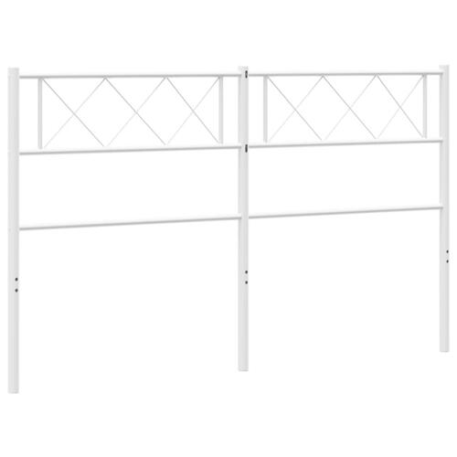 Sengegavl 140 cm metal hvid