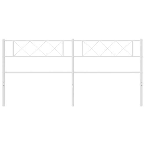 Sengegavl 160 cm metal hvid