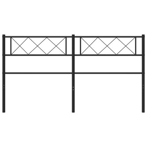 Sengegavl 150 cm metal sort