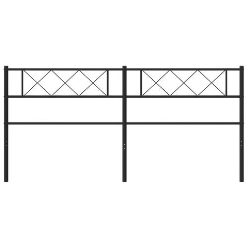 Sengegavl 160 cm metal sort