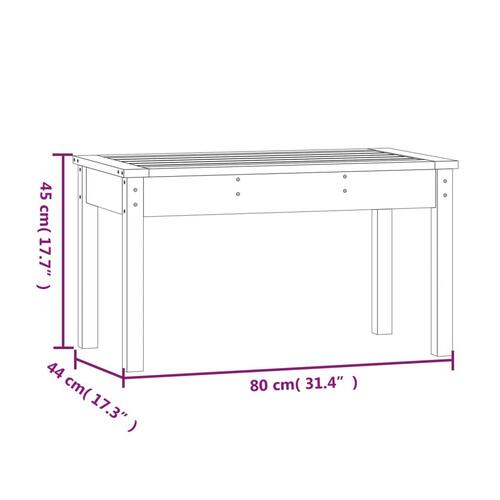 Havebænk 80x44x45 cm massivt douglasgran