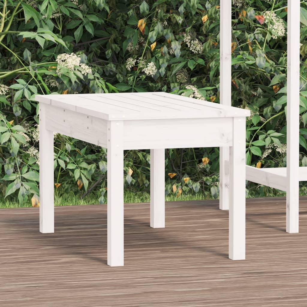 Havebænk 80x44x45 cm massivt fyrretræ hvid