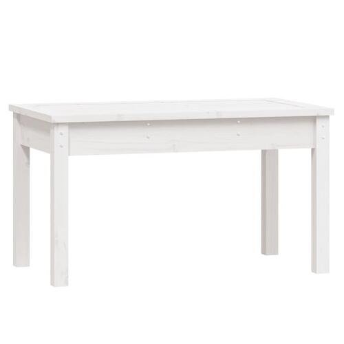 Havebænk 80x44x45 cm massivt fyrretræ hvid