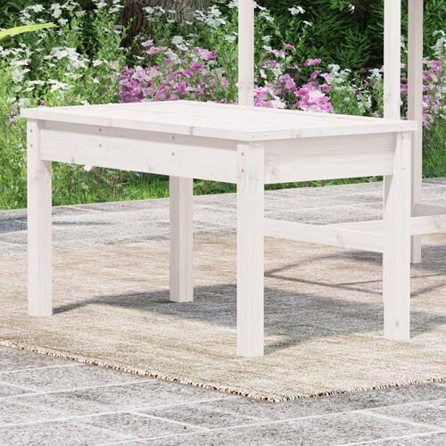 Havebænk 80x44x45 cm massivt fyrretræ hvid