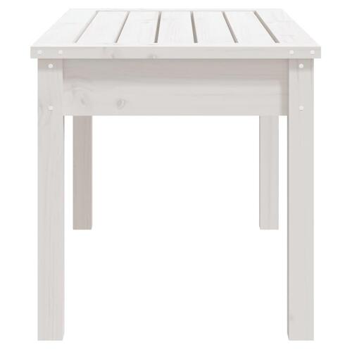 Havebænk 80x44x45 cm massivt fyrretræ hvid