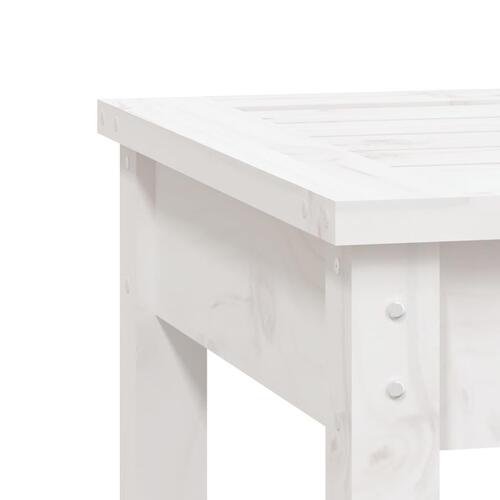 Havebænk 80x44x45 cm massivt fyrretræ hvid