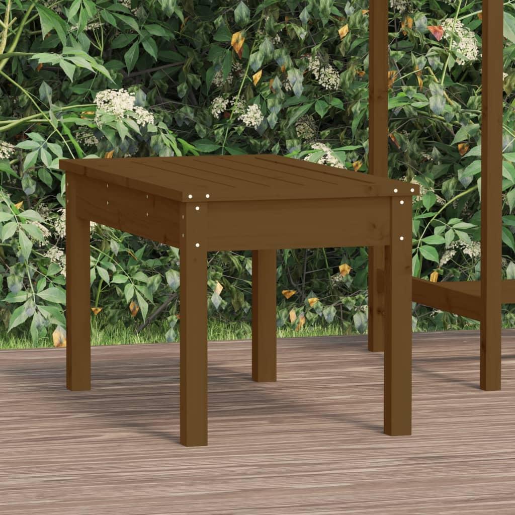 Havebænk 80x44x45 cm massivt fyrretræ gyldenbrun