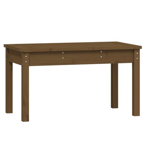 Havebænk 80x44x45 cm massivt fyrretræ gyldenbrun