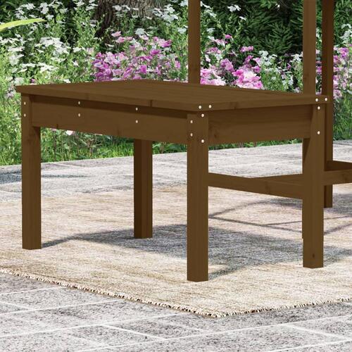 Havebænk 80x44x45 cm massivt fyrretræ gyldenbrun