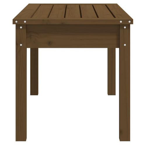 Havebænk 80x44x45 cm massivt fyrretræ gyldenbrun