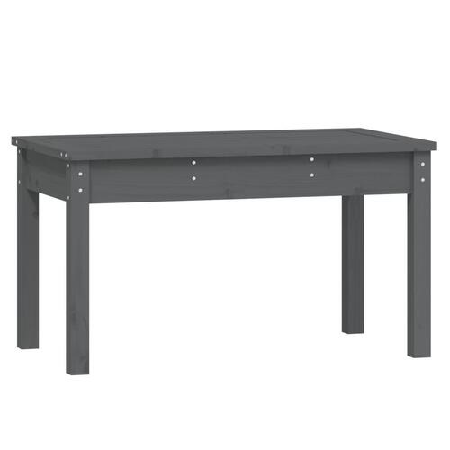 Havebænk 80x44x45 cm massivt fyrretræ grå