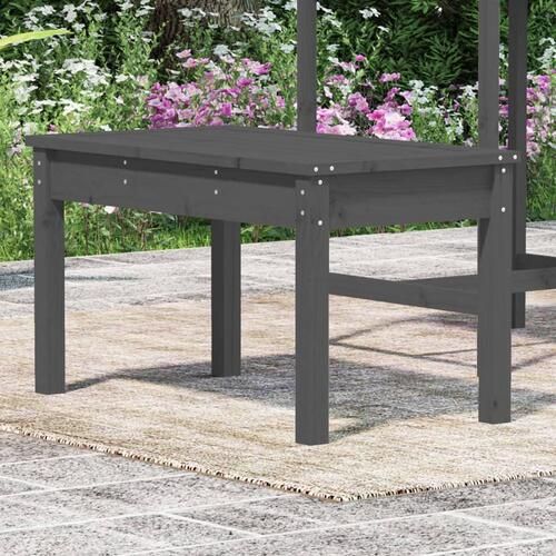 Havebænk 80x44x45 cm massivt fyrretræ grå