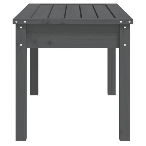 Havebænk 80x44x45 cm massivt fyrretræ grå
