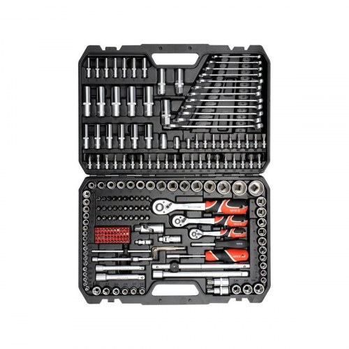 Yato Værktøjssæt YT-38841 - 216 dele i stål (1/4", 3/8", 1/2")