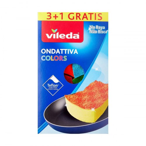 Vileda svampesæt - multicolour polyuretan, 4 stk.