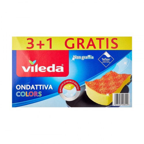 Vileda svampesæt - multicolour polyuretan, 4 stk.