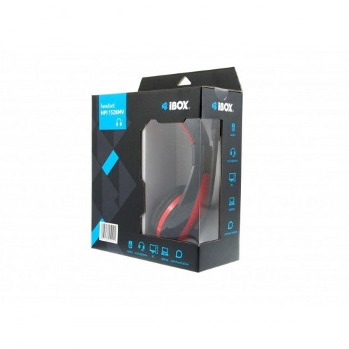 Ibox SHPI1528MV gaming headset med mikrofon - sort/rød