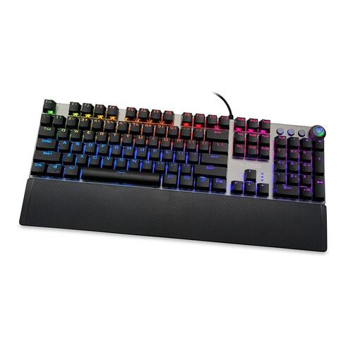 Tastatur Ibox AURORA K-4 Sort Sort/Sølvfarvet QWERTY
