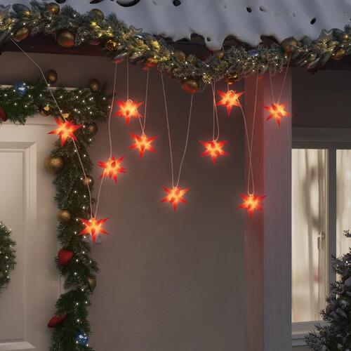 Juledekoration med 10 LED'er 10 cm rød