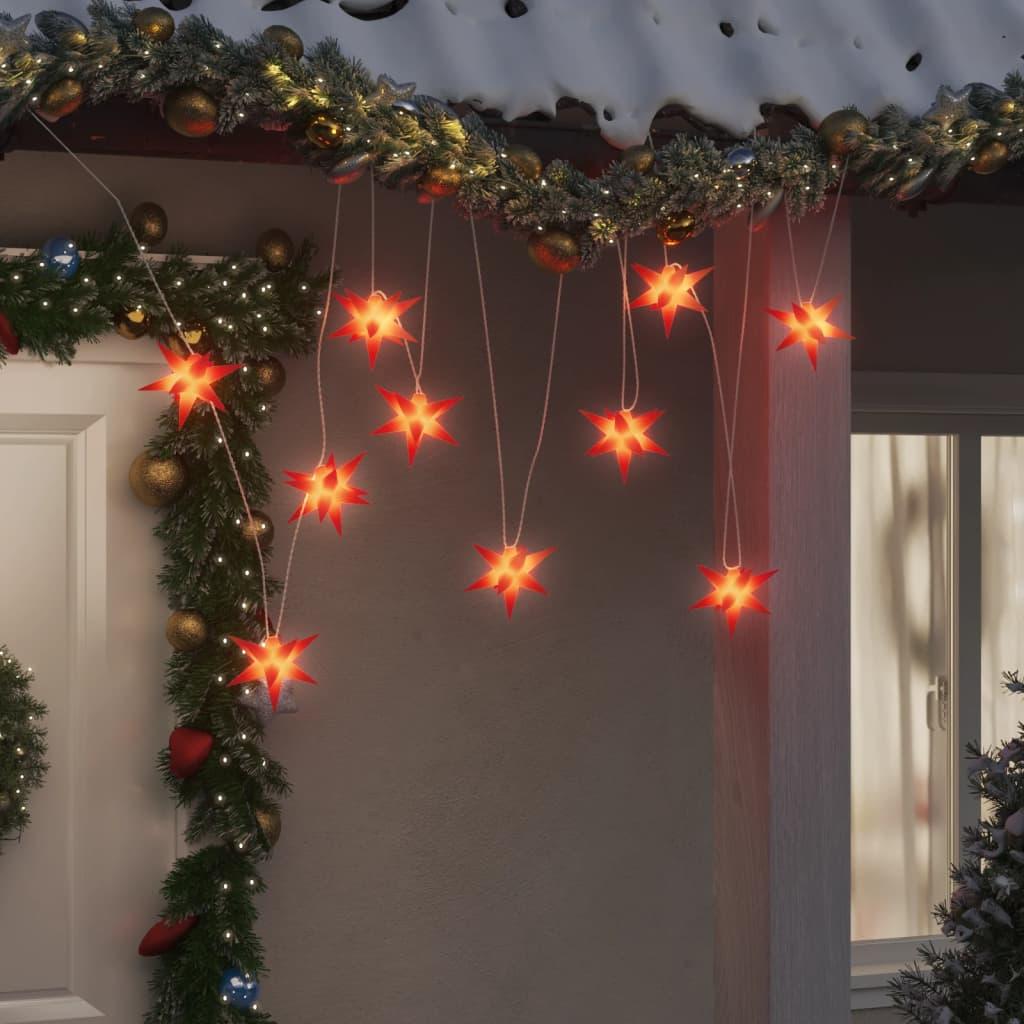 Juledekoration med 10 LED'er 10 cm rød