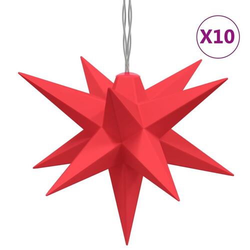 Juledekoration med 10 LED'er 10 cm rød