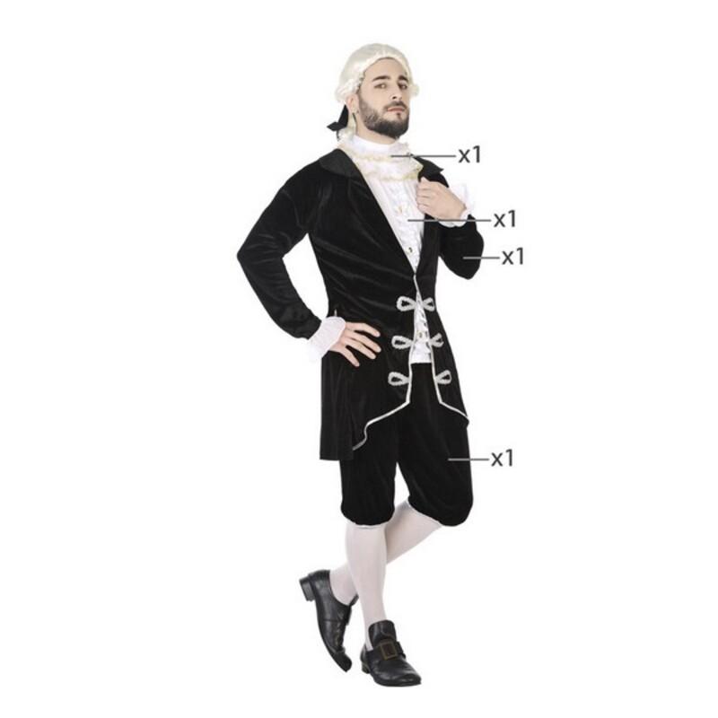 Kostume til voksne Sort Hofmand (3 Dele) - XL