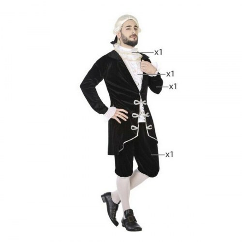 Kostume til voksne Sort Hofmand (3 Dele) - XL