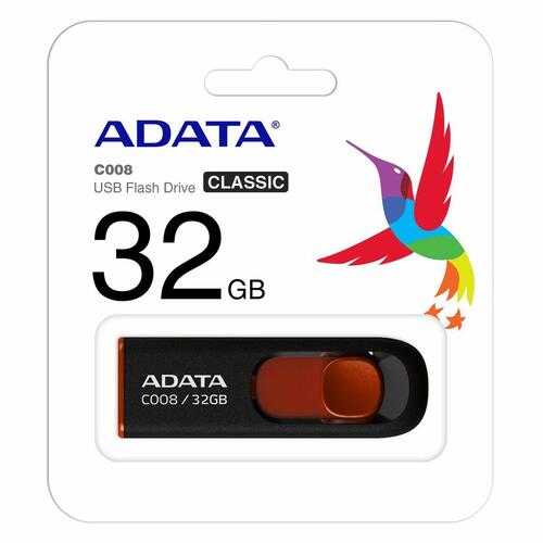 USB-stik Adata AC008-32G-RKD Sort/Rød 32 GB
