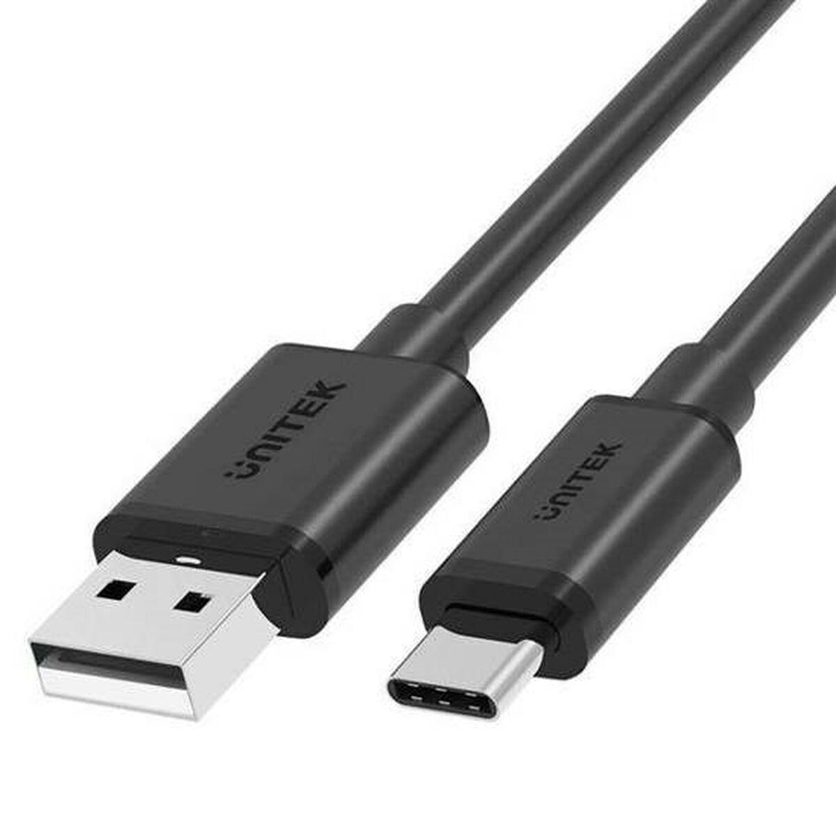 USB A til USB C-kabel Unitek C14067BK Sort 1,5 m