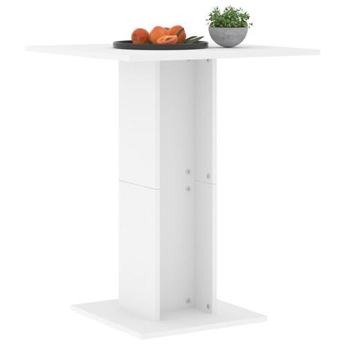 Barbord 60x60x75 cm spånplade hvid