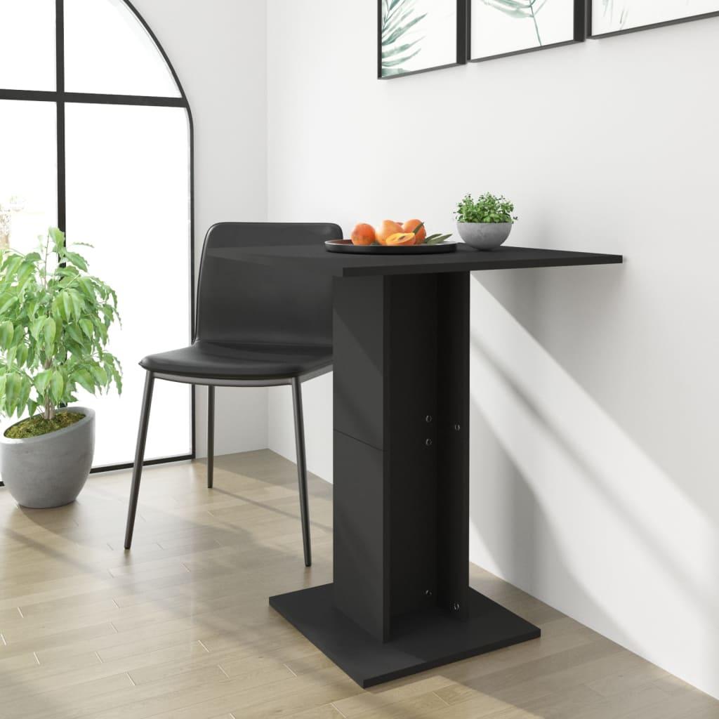 Bistrobord 60x60x75 cm konstrueret træ sort
