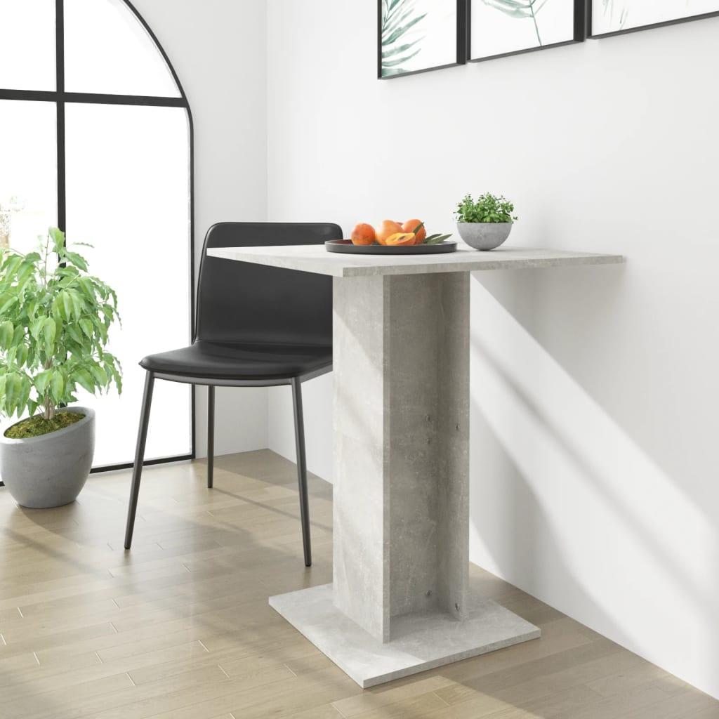 Bistrobord 60x60x75 cm konstrueret træ betongrå