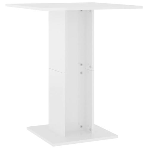 Bistrobord 60x60x75 cm spånplade hvid højglans