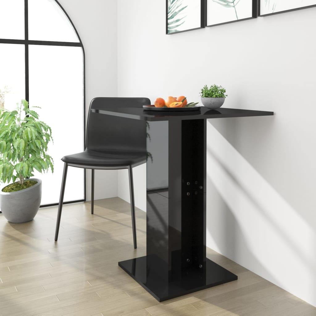 Bistrobord 60x60x75 cm spånplade sort højglans