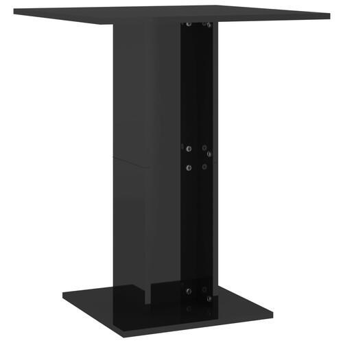 Bistrobord 60x60x75 cm spånplade sort højglans