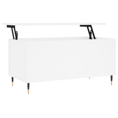 Sofabord 90x44,5x45 cm konstrueret træ hvid