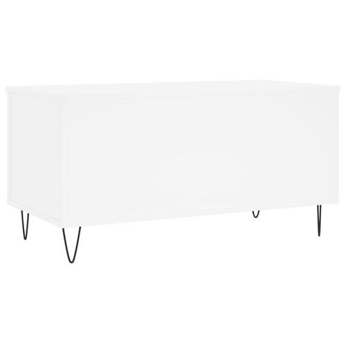 Sofabord 90x44,5x45 cm konstrueret træ hvid