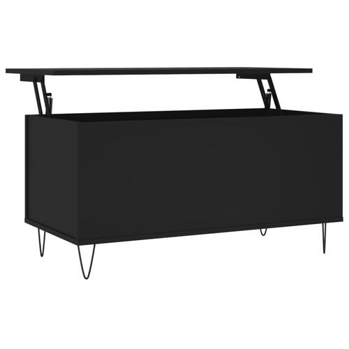 Sofabord 90x44,5x45 cm konstrueret træ sort