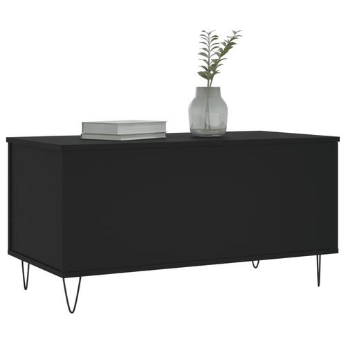 Sofabord 90x44,5x45 cm konstrueret træ sort