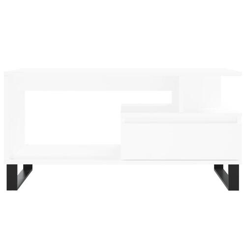 Sofabord 90x49x45 cm konstrueret træ hvid