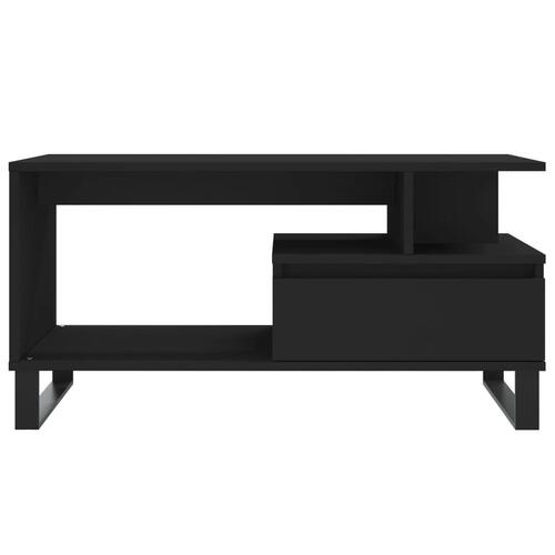 Sofabord 90x49x45 cm konstrueret træ sort