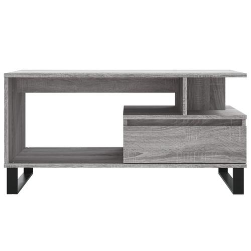 Sofabord 90x49x45 cm konstrueret træ Grå sonoma-eg