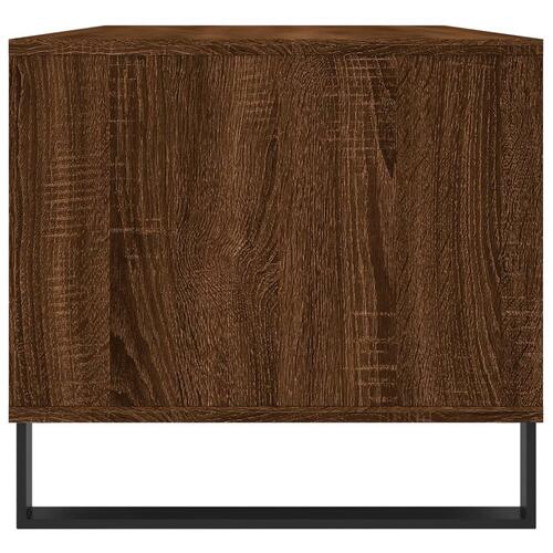 Sofabord 90x49x45 cm konstrueret træ brun egetræsfarve