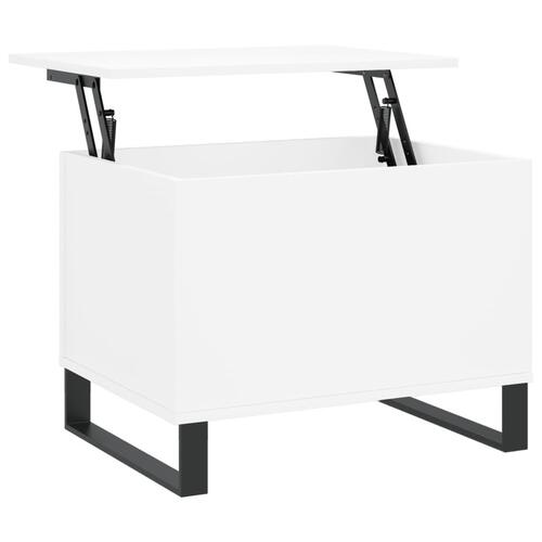 Sofabord 60x44,5x45 cm konstrueret træ hvid