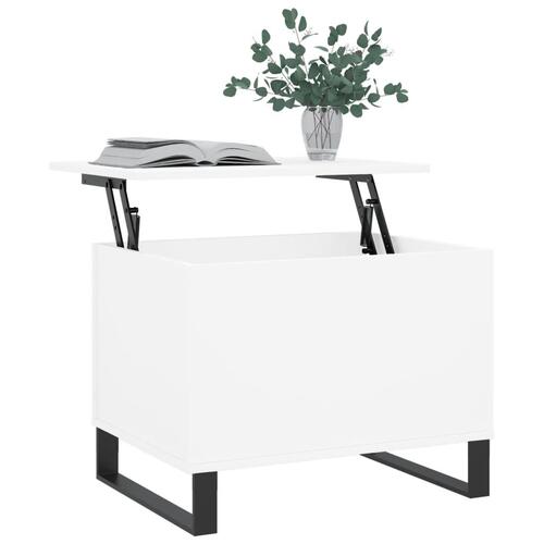 Sofabord 60x44,5x45 cm konstrueret træ hvid