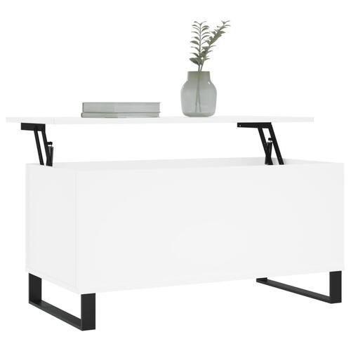 Sofabord 90x44,5x45 cm konstrueret træ hvid