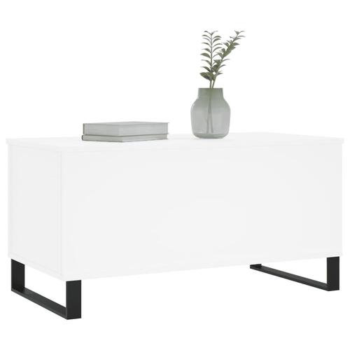 Sofabord 90x44,5x45 cm konstrueret træ hvid