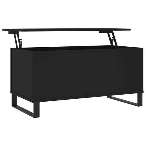 Sofabord 90x44,5x45 cm konstrueret træ sort