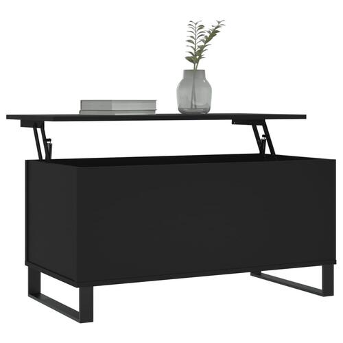 Sofabord 90x44,5x45 cm konstrueret træ sort